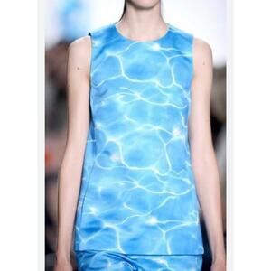 Michael Kors Collection Pool Print Runway SS 15 Sleeveless Blouse 8
